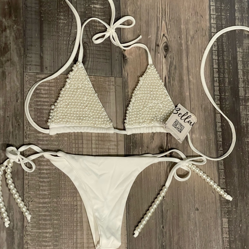 NWT Bella Barnett Pearl Bikini Size S